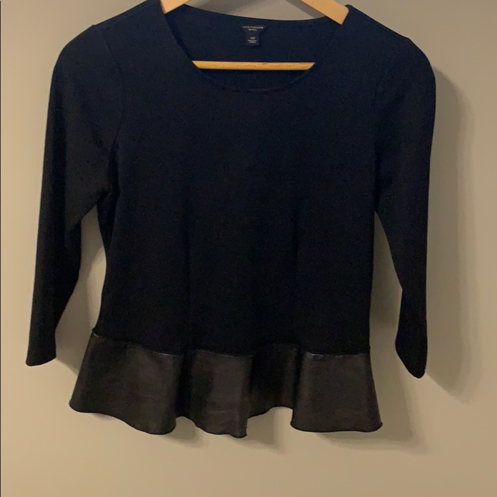 Black peplum shirt